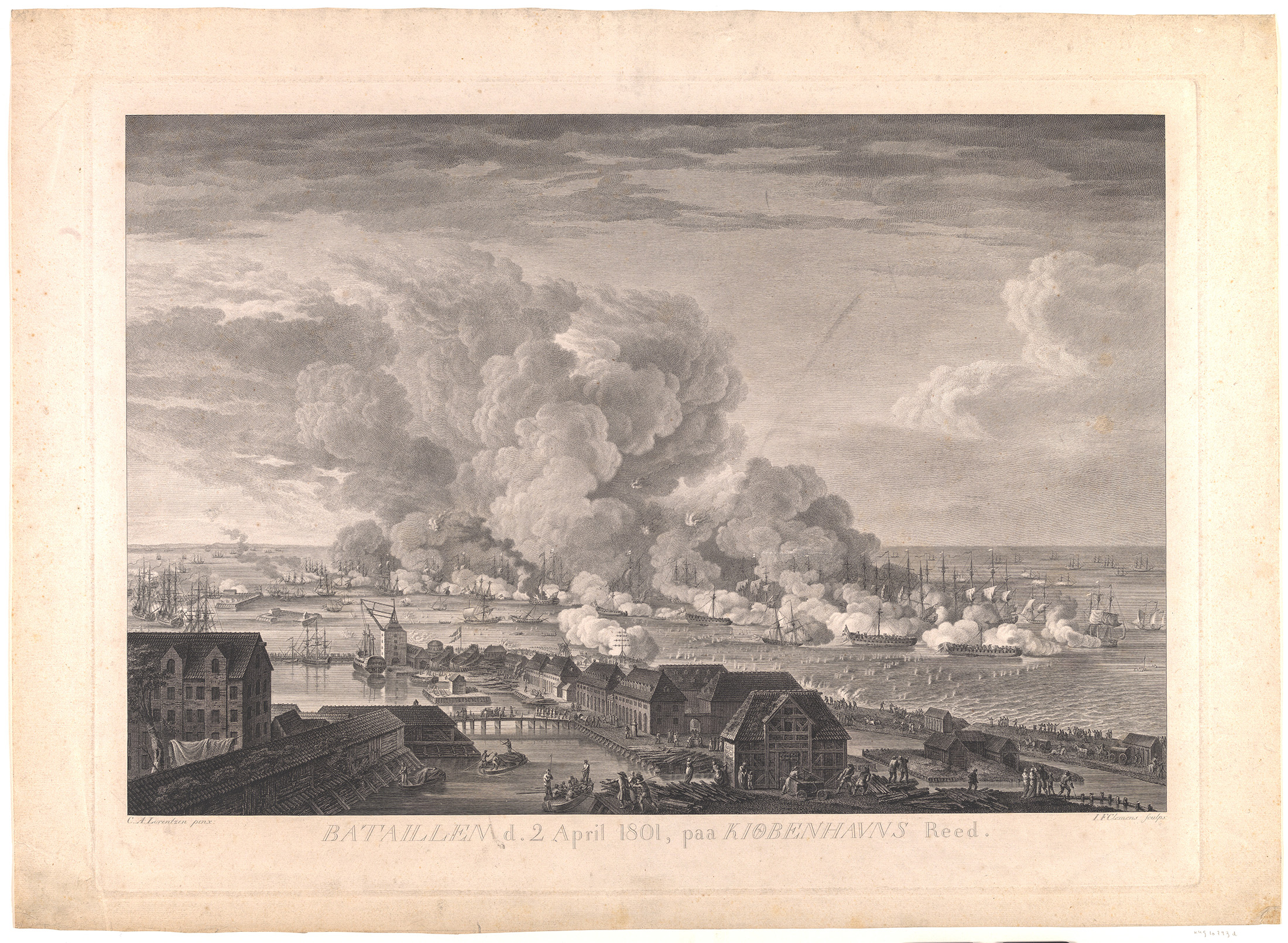 Ved Slaget på Reden led Danmark nederlag til englænderne. Englændernes bombardement i 1807 og Flådens ran fik betydning for flåden – men det satte også gang i nye ambitioner for Arsenaløen. Foto: SMK
